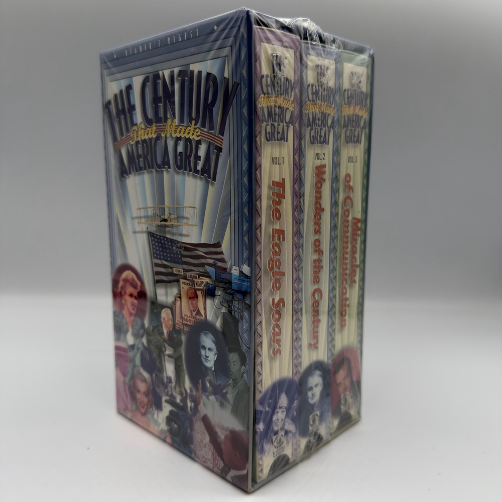 Reader's Digest The Century That Made America Great 3 VHS Box Set New Sealed